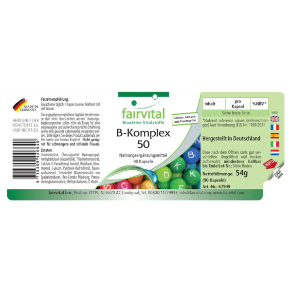 B-Komplex 50 (fairvital) deutsch