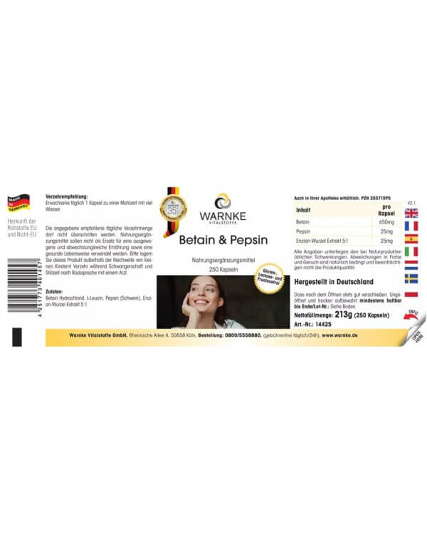 Betain & Pepsin (Warnke) deutsch