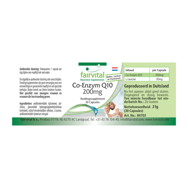 Co-Enzym Q10 200mg (fairvital) 30 Kapseln niederländisch
