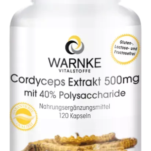 Cordyceps Extrakt 500mg, 40% Polysaccharide (Warnke)