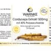 Cordyceps Extrakt 500mg, 40% Polysaccharide (Warnke) - deutsch