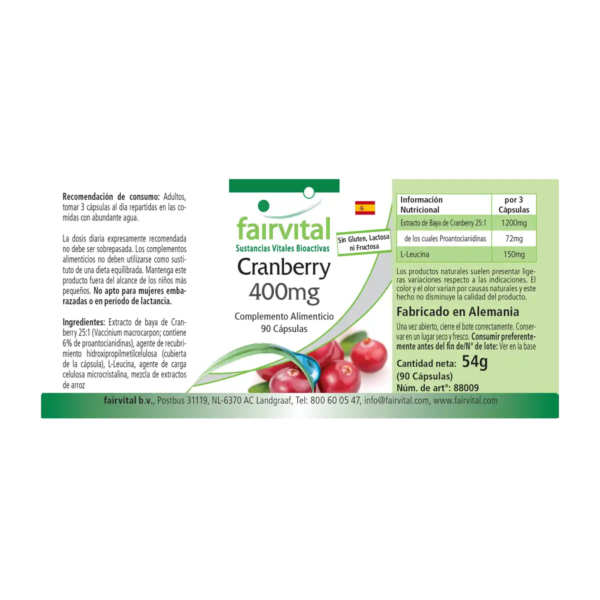 Cranberry 400mg (fairvital) spanisch