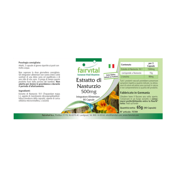 Kapuzinerkresse Extrakt 500mg (fairvital) italienisch