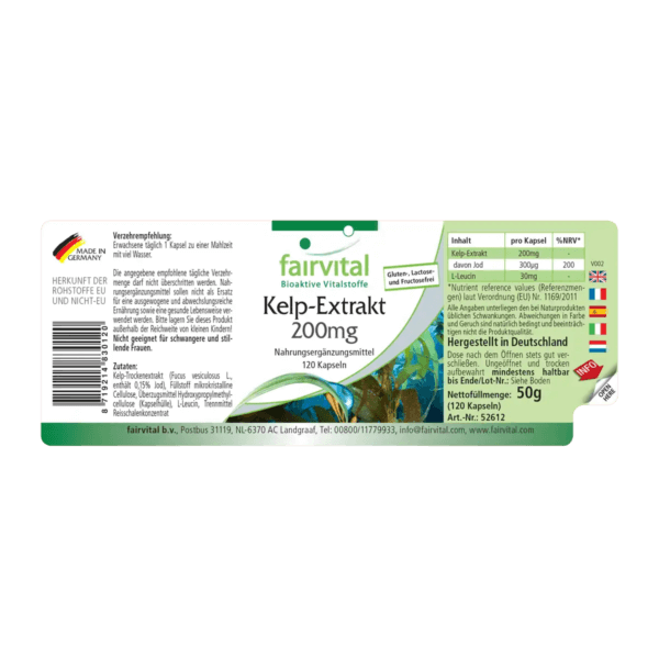 Kelp-Extrakt 200mg (fairvital) deutsch