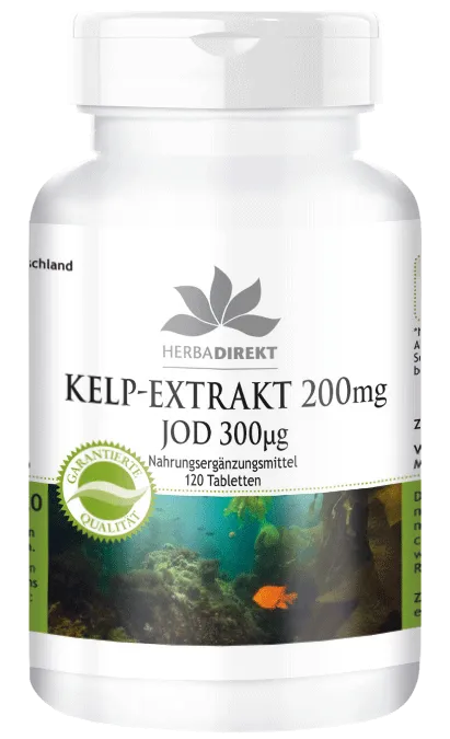 Kelp-Extrakt 200mg mit 300µg Jod (Warnke)