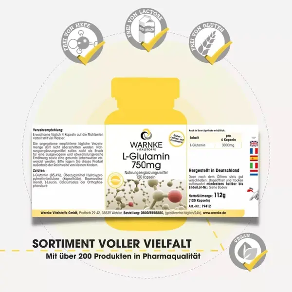 L-Glutamin 750mg (Warnke) 2