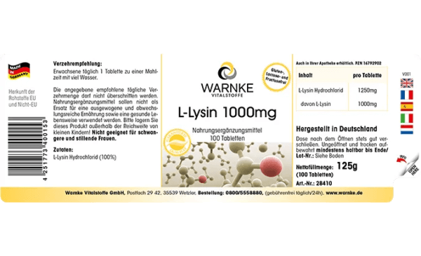 L-Lysin 1000mg (Warnke) - deutsch