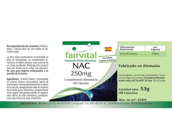 NAC 250mg (fairvital) spanisch