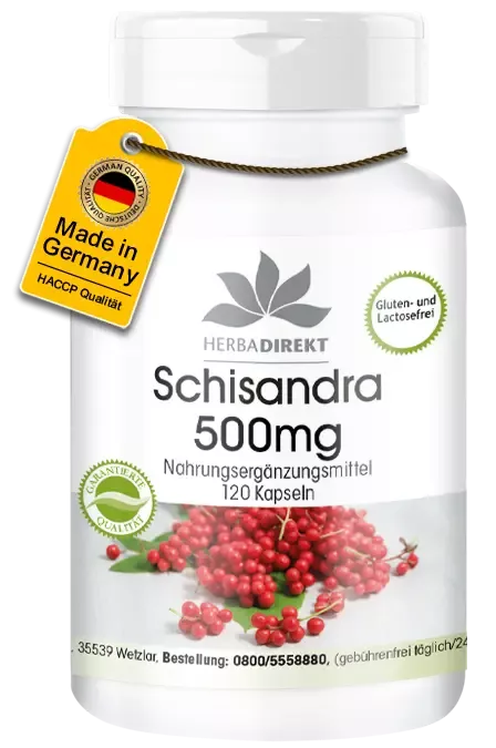 Schisandra Kapseln 500mg (Warnke)