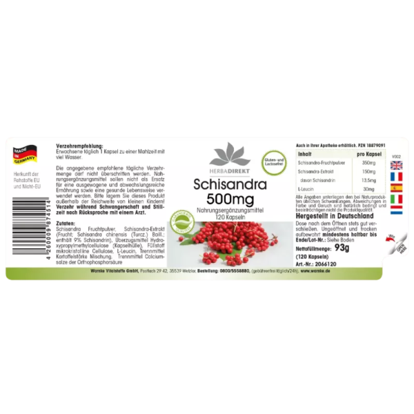 Schisandra Kapseln 500mg (Warnke)_deutsch