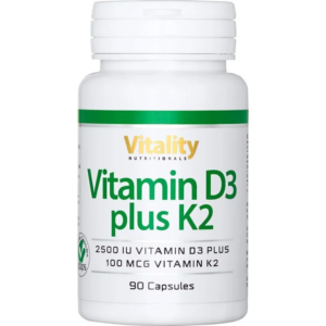 Vitamin D3 2500 plus K2 100 (Vitality Nutritionals)