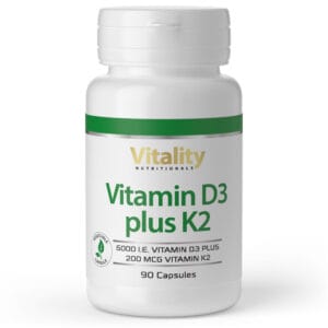 Vitamin D3 5000 plus K2 200 (Vitality Nutritionals)