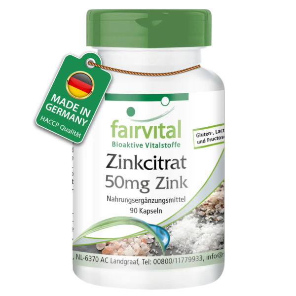 Zinkcitrat mit 50mg Zink (fairvital)