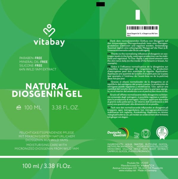 Natural Diosgenin Gel (Vitabay) 100ml 1