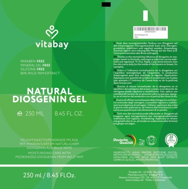 Natural Diosgenin Gel (Vitabay) 250ml 1