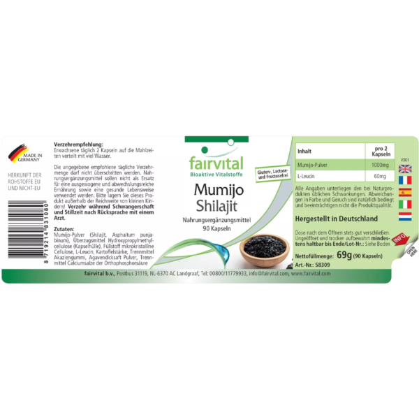 Mumijo Shilajit (fairvital) deutsch