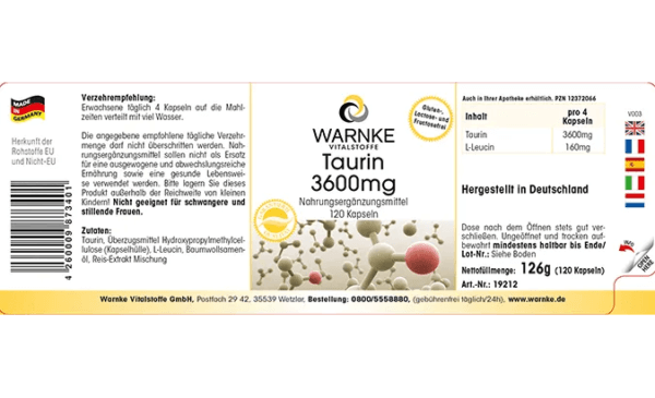 Taurin 3600mg (Warnke) deutsch