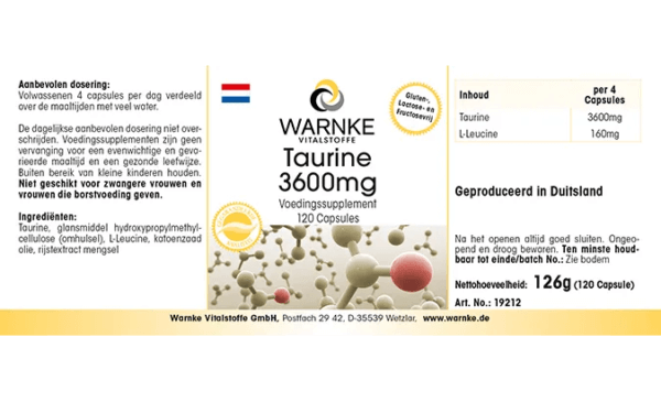 Taurin 3600mg (Warnke) niederländisch