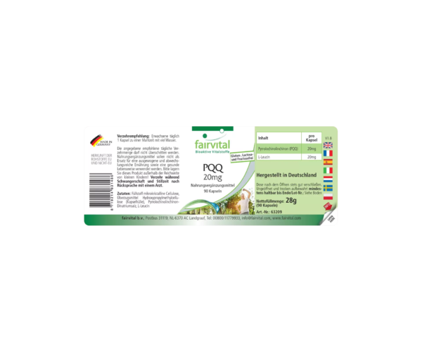 PQQ 20mg (fairvital)_deutsch