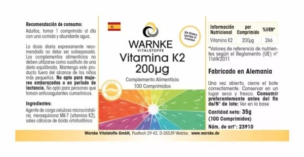 Vitamin K2 200µg (Warnke) spanisch
