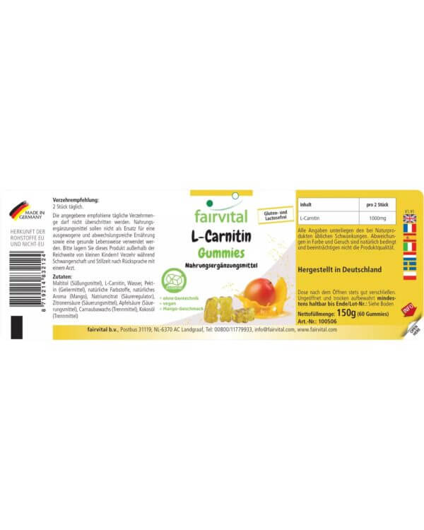 L-Carnitin Gummies (fairvital) deutsch