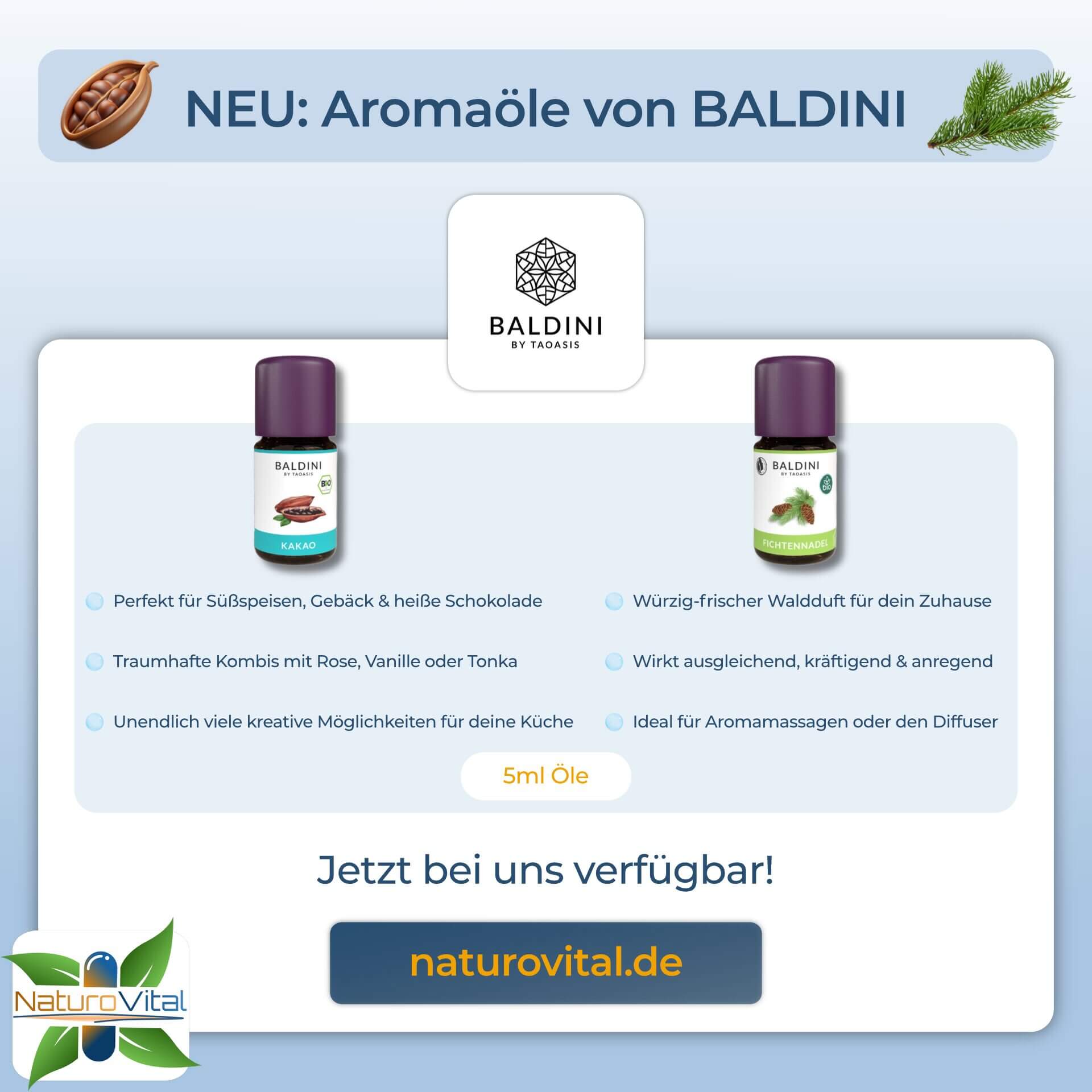 NEU - Aromaöle von BALDINI bei NaturoVital