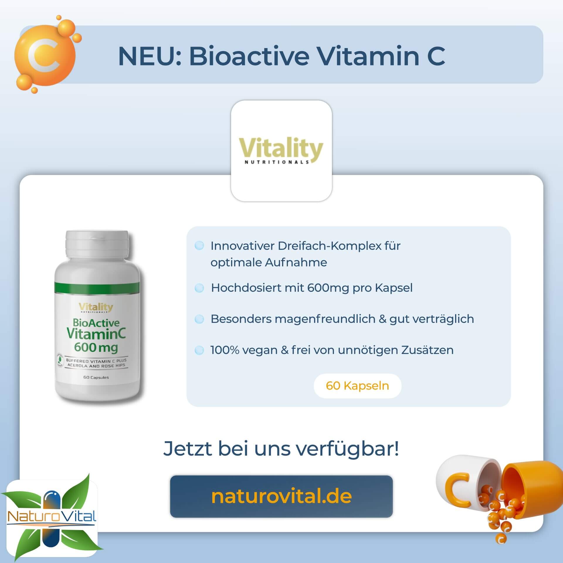 NEU - Bioactive Vitamin C bei NaturoVital