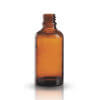 Tropfflasche Glasflasche Braunglas mit verschiedenen Aufsätzen 50ml