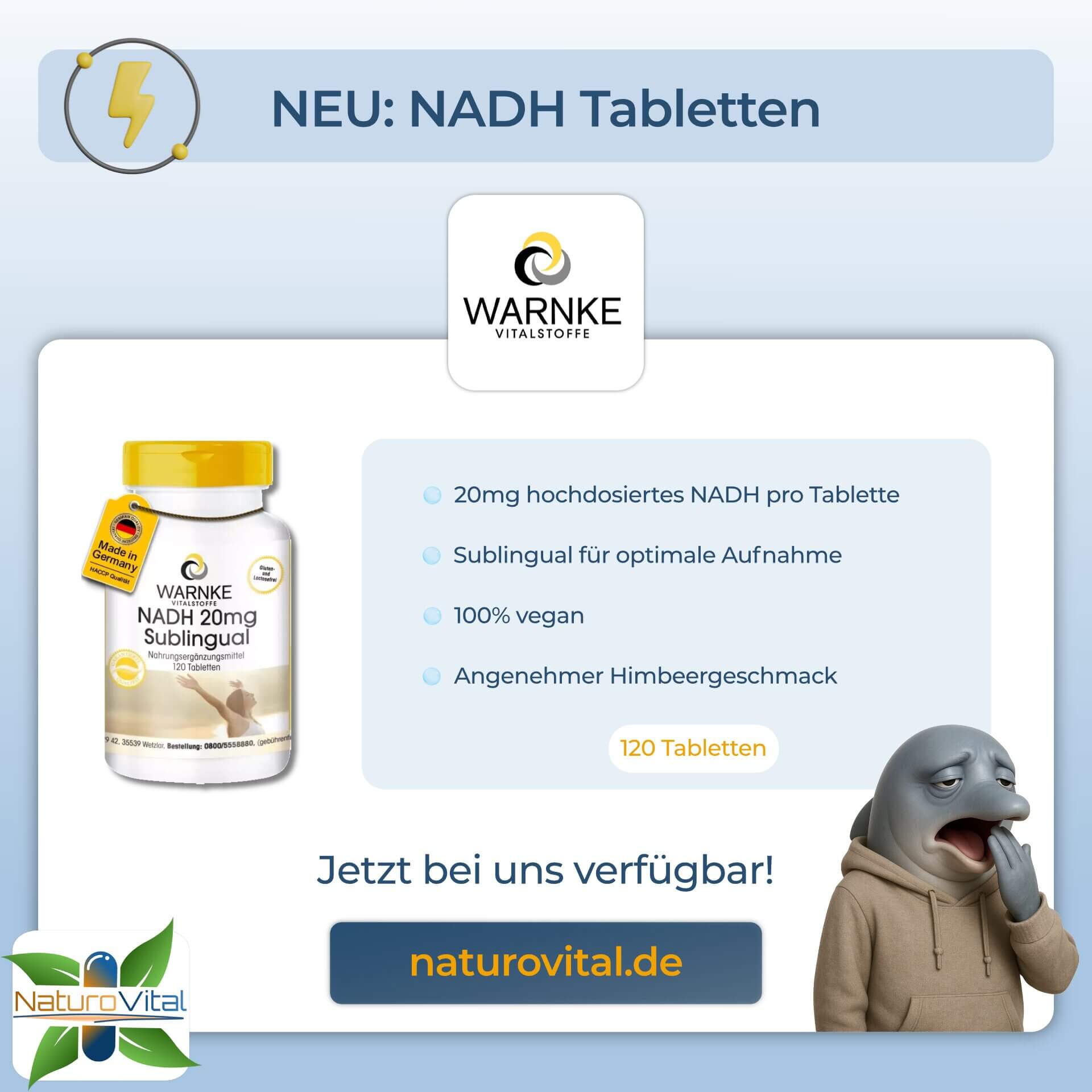 NEU - NADH Tabletten von Warnke bei NaturoVital