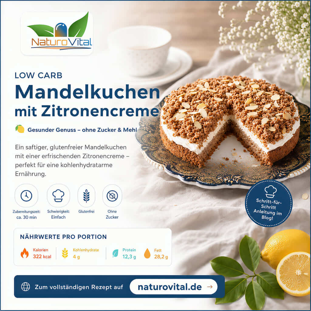 Beitrag - Low Carb Mandelkuchen Rezept
