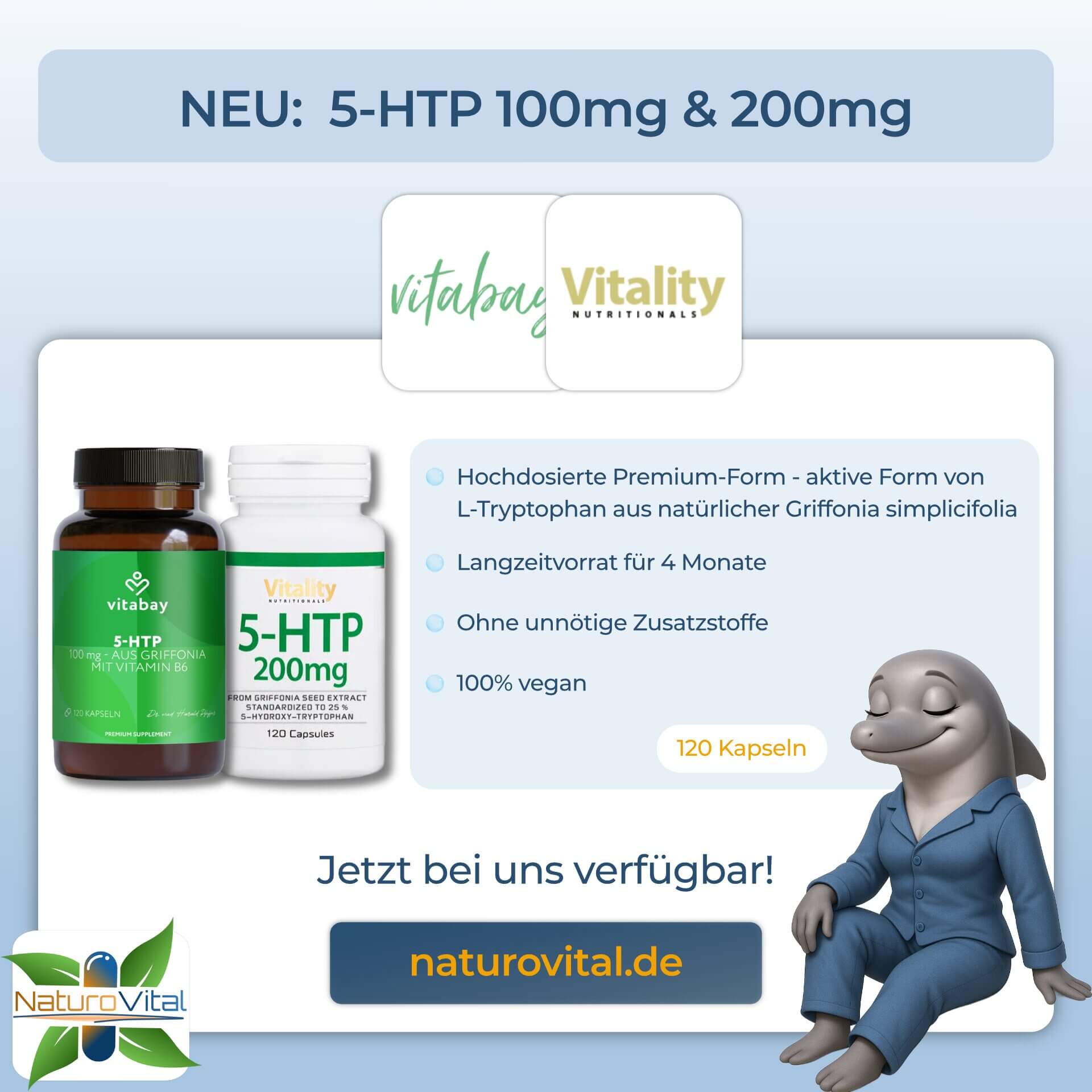 NEU - 5-HTP 100mg & 200mg bei NaturoVital