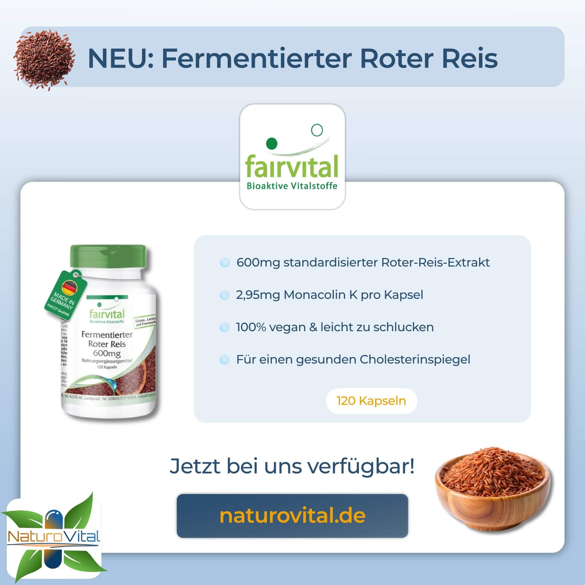 NEU - Fermentierter Roter Reis bei NaturoVital