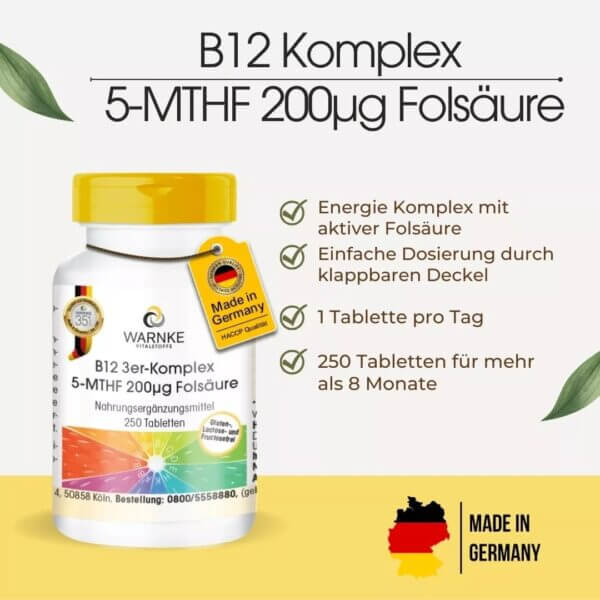 B12 3er-Komplex 5-MTHF 200µg Folsäure (Warnke) 5
