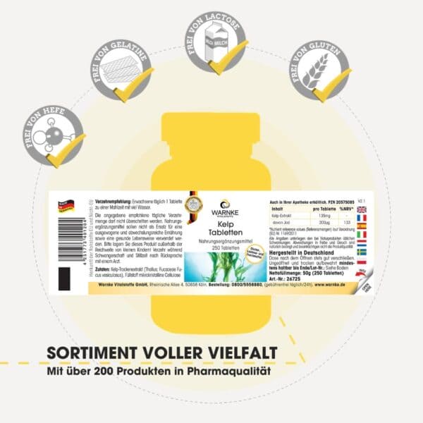 Kelp Tabletten mit 200μg Jod (Warnke) 4